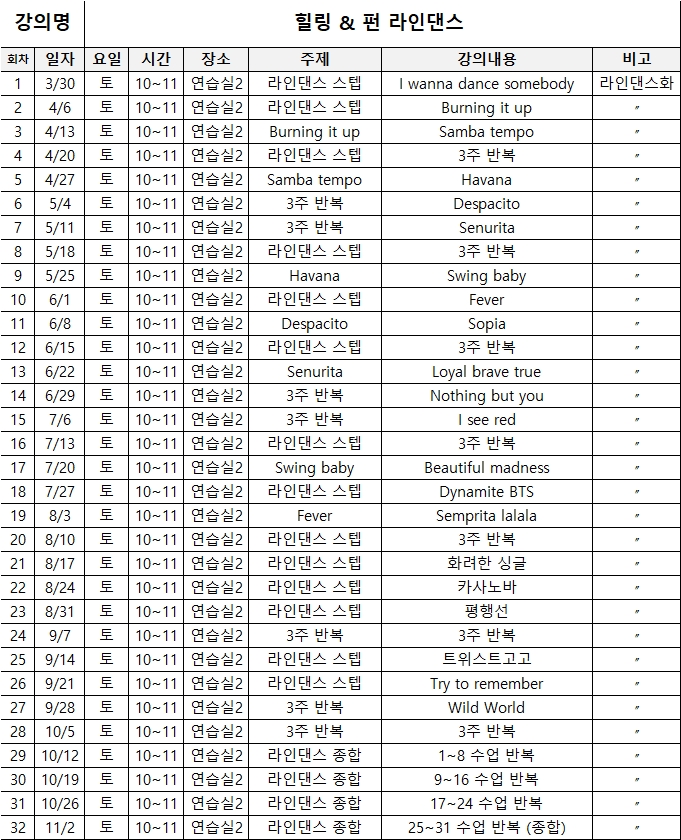 [2024생활문화교실] 힐링 리라인댄스 (매주 토요일) * 정원 마감